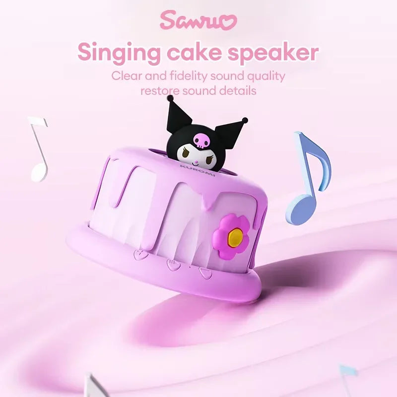 Sanrio Kuromi Mini Bluetooth Speakers FY03 Kawaii Hello Kitty Cake Series Wireless Portable Speakers Anime Girl Birthday Gifts