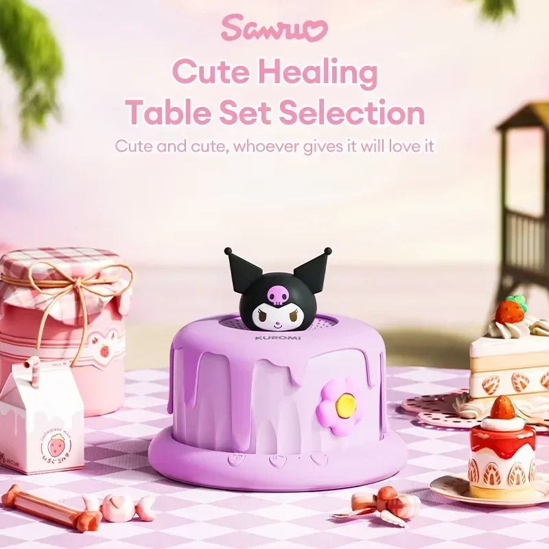 Sanrio Kuromi Mini Bluetooth Speakers FY03 Kawaii Hello Kitty Cake Series Wireless Portable Speakers Anime Girl Birthday Gifts