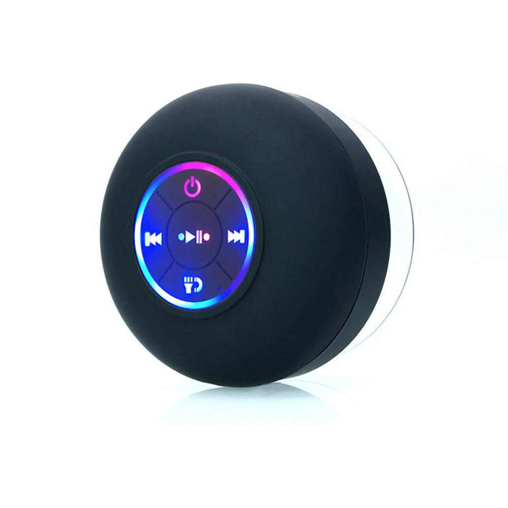 Hot Portable Wireless Bluetooth Speaker LED IPX4 Waterproof Loudspeaker Outdoor Bathroom Large Suction Cup Mini Stereo Sound Box