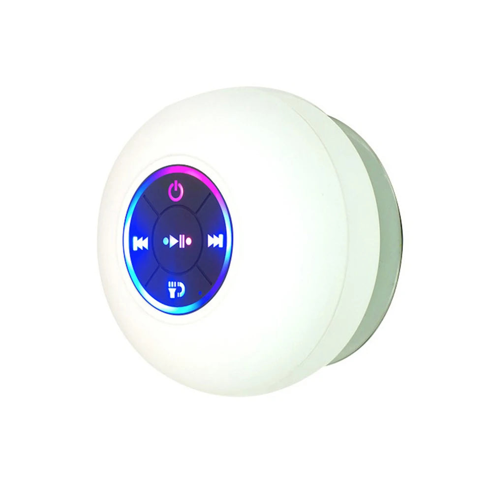 Hot Portable Wireless Bluetooth Speaker LED IPX4 Waterproof Loudspeaker Outdoor Bathroom Large Suction Cup Mini Stereo Sound Box