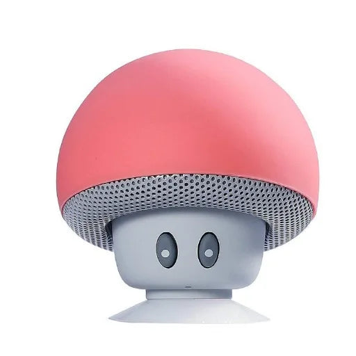 Cute Cartoon Bluetooth Speaker Mushroom Shape Upgraded Suction Cup Mini Speaker Dustproof Birthday Gift for Kids Women