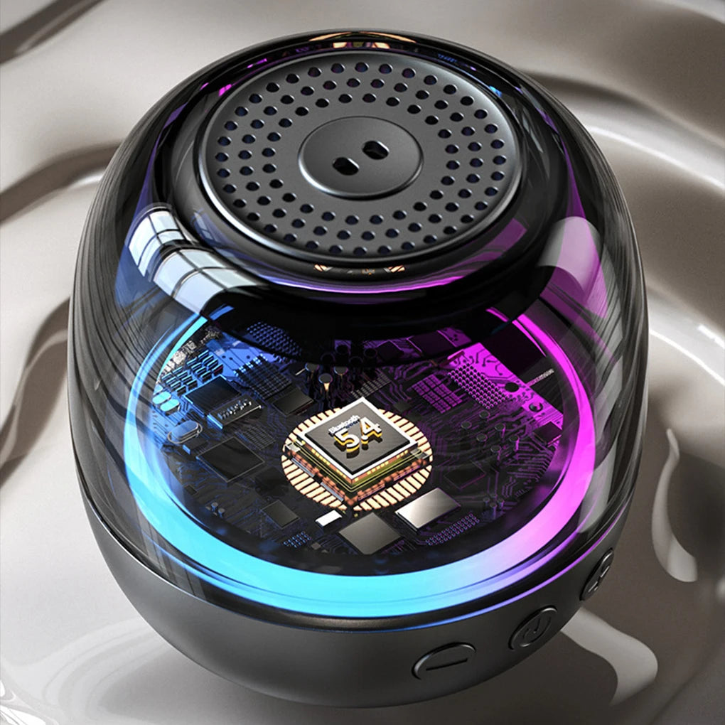 Mini Bluetooth Speaker RGB Atmosphere Lamp Speaker Magnetic Phone Holder Ring Wireless Sound Box Bluetooth Speaker Tower