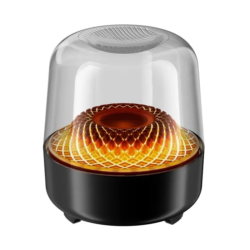 Portable RGB Bluetooth Speaker Wireless Subwoofer Bluetooth 5.3 Harma Glass Subwoofer Home Desktop Speaker For Night Sleeping