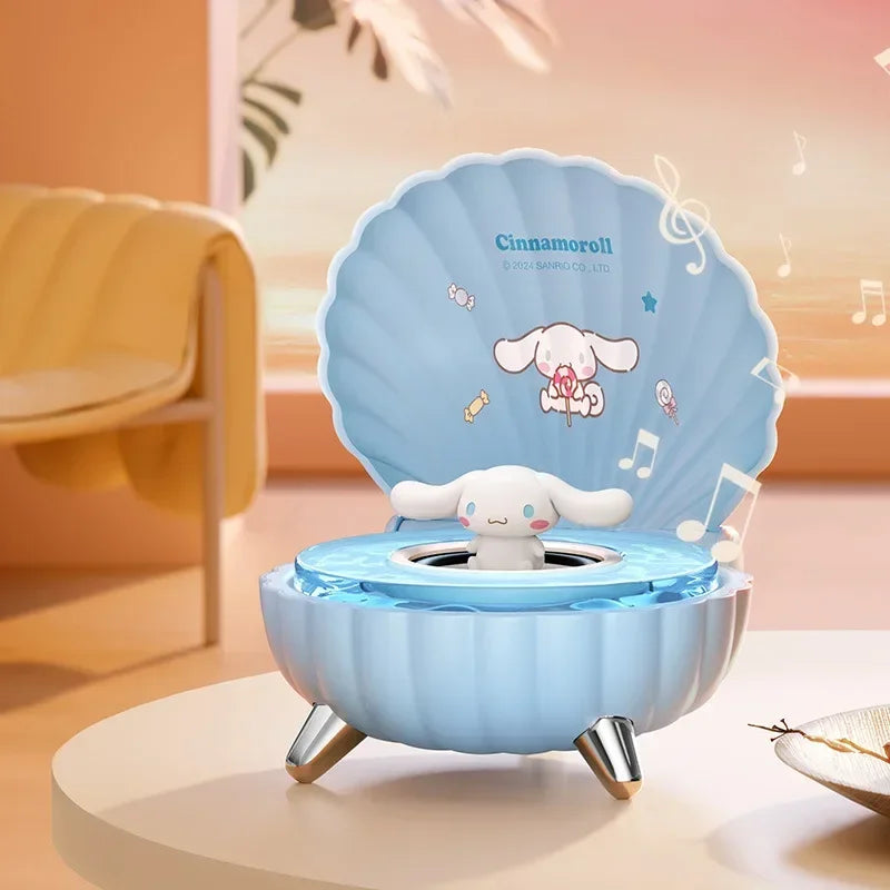 Sanrio K39 Kuromi Mini Bluetooth Speakers Kawaii My Melody Shell Series Wireless Portable Night Light Speakers Anime Girl Gifts