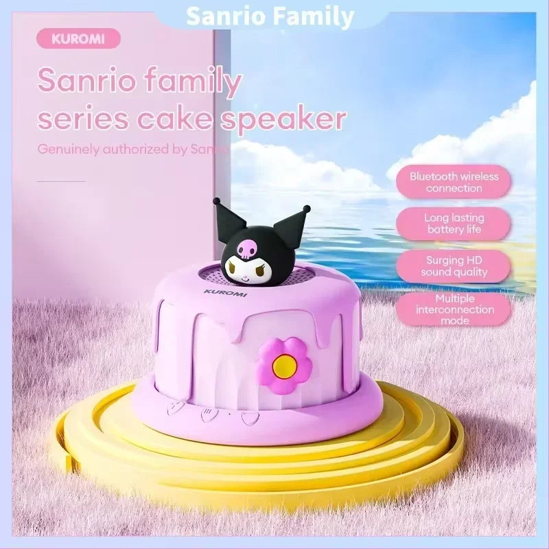 Sanrio Kuromi Mini Bluetooth Speakers FY03 Kawaii Hello Kitty Cake Series Wireless Portable Speakers Anime Girl Birthday Gifts