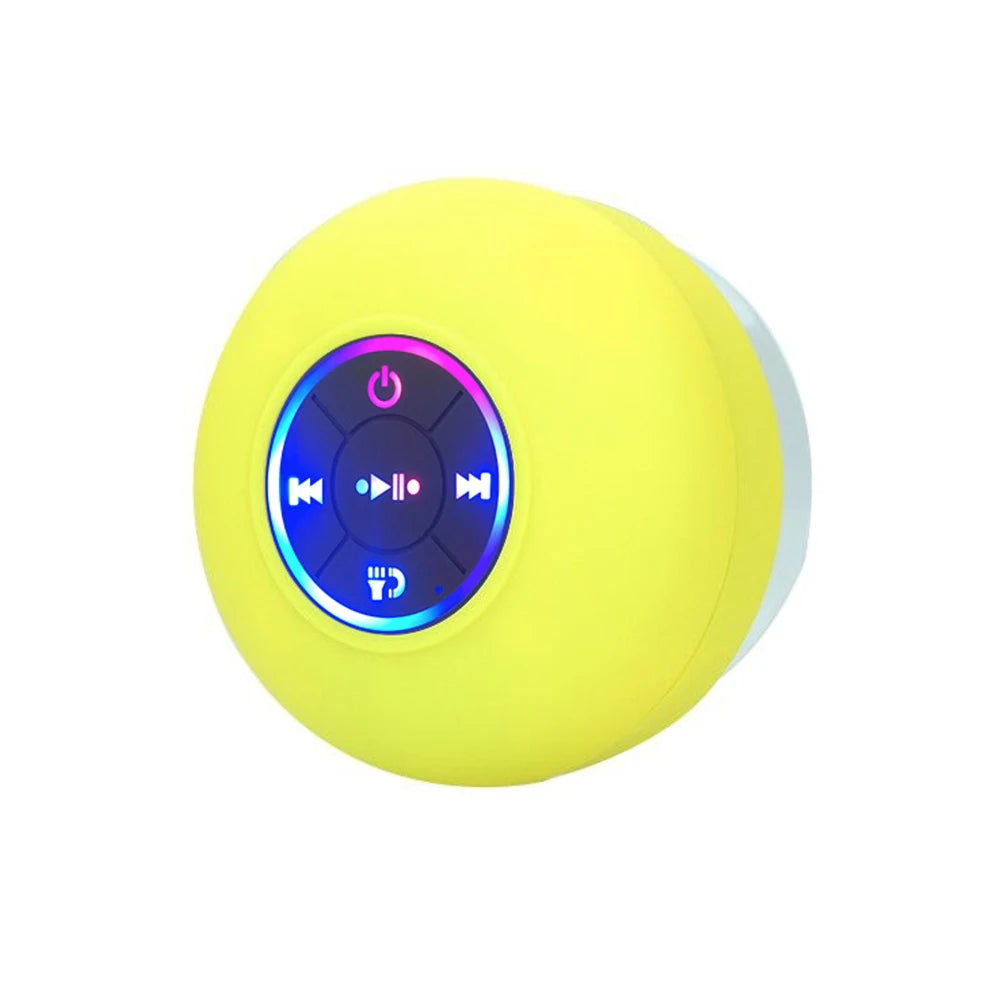 Hot Portable Wireless Bluetooth Speaker LED IPX4 Waterproof Loudspeaker Outdoor Bathroom Large Suction Cup Mini Stereo Sound Box