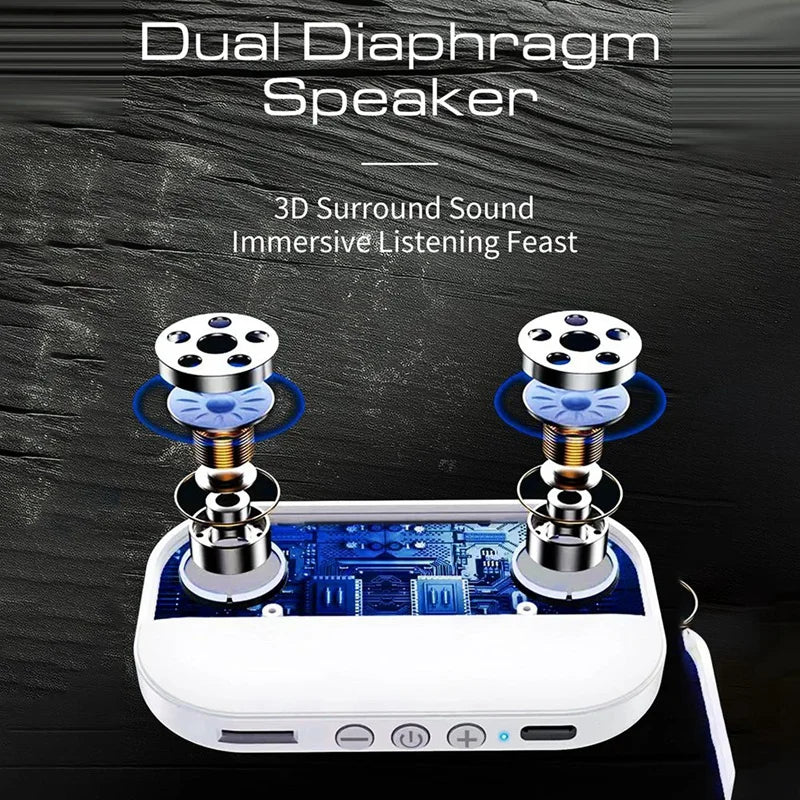 B37B-Bone Conduction Bluetooth 5.2 Speaker,White Noise Sleep Machine Bluetooth Music Box Under Pillow For Improved Sleep