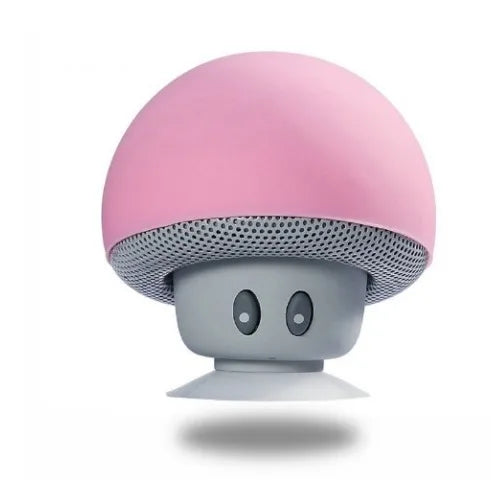 Cute Cartoon Bluetooth Speaker Mushroom Shape Upgraded Suction Cup Mini Speaker Dustproof Birthday Gift for Kids Women