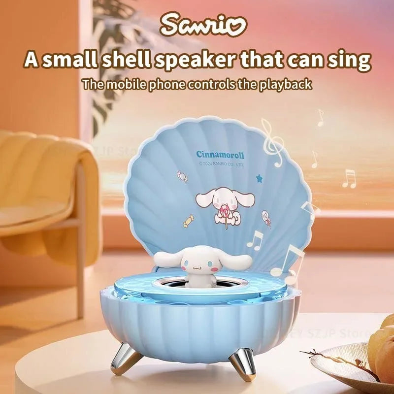 Sanrio K39 Kuromi Mini Bluetooth Speakers Kawaii My Melody Shell Series Wireless Portable Night Light Speakers Anime Girl Gifts