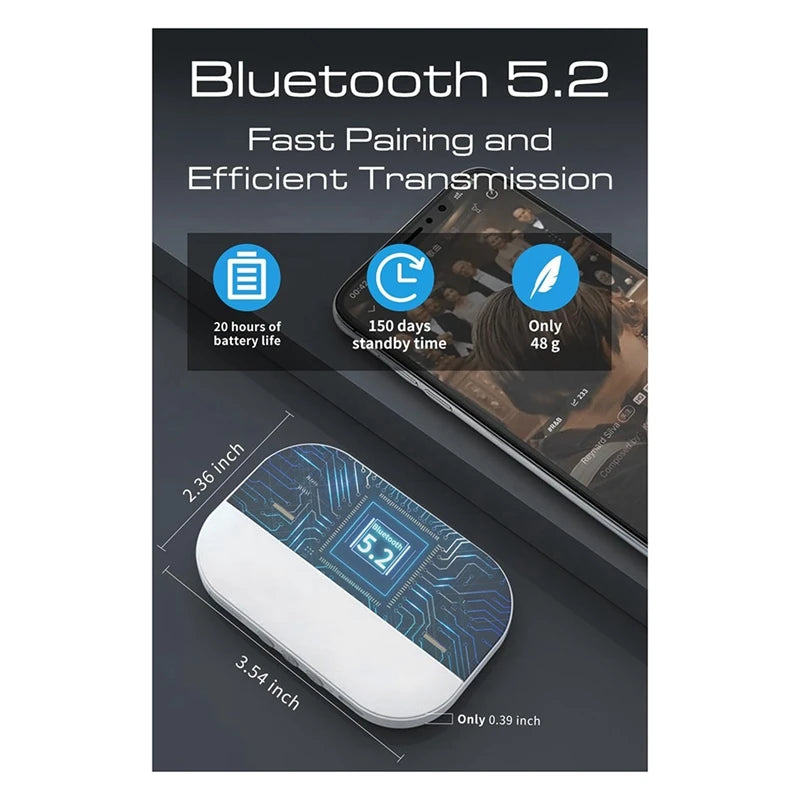 B37B-Bone Conduction Bluetooth 5.2 Speaker,White Noise Sleep Machine Bluetooth Music Box Under Pillow For Improved Sleep